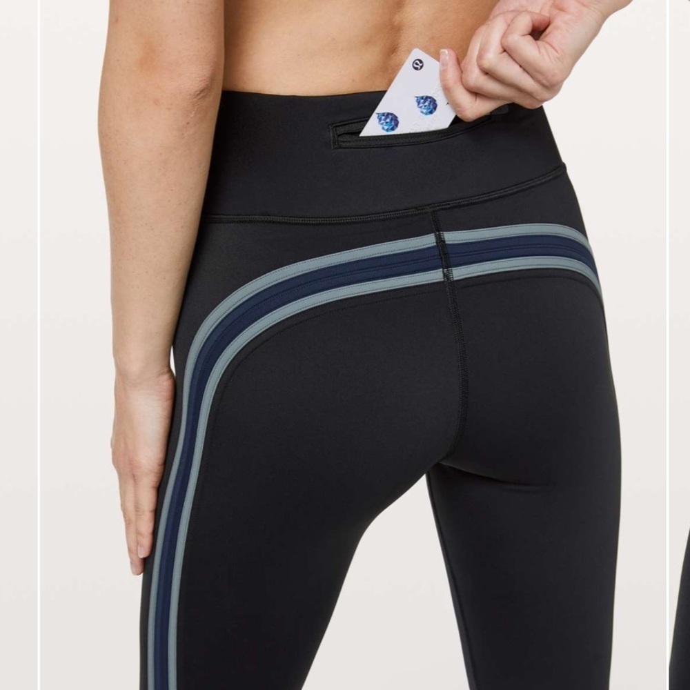 Lululemon Run Crew Tight Leggings
Black / True Navy / Steam Blue, Size 6 - Picture 4 of 11